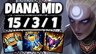 Diana MID vs Talon  OTP  Lol Korea Grandmaster Patch 1321 ✅ [upl. by Eelarbed]