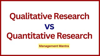 Difference between in Qualitative and Quantitative Research  Quantitative vs Qualitative research [upl. by Amerd244]