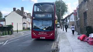 SN14TXA  12282 Leaving Griffin Road Plumstead station on route 53 with an assault alarm [upl. by Balcer755]