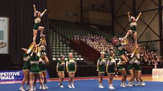 Notre Dame Prep’s Round 3 at the 2018 MHSAA competitive cheer state finals [upl. by Inanak]