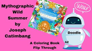 Mythographic Wild Summer by Joseph Catimbang Coloring Book Flip Through [upl. by Ybok905]