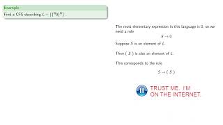 Creating a Context Free Grammar [upl. by Aynosal207]