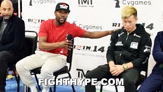 MAYWEATHER DISCUSSES 7FIGURE EXHIBITION WITH TENSHIN NASUKAWA REVEALS MORE TO COME [upl. by Miko]