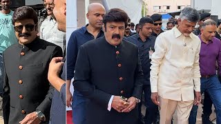 Nandamuri Balakrishna amp CM Chandrababu Naidu Visuals at Unstoppable S4 Show Sets [upl. by Dumond]