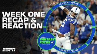 Week 1 Recap amp Reaction  Fantasy Focus 🏈 [upl. by Herbert84]