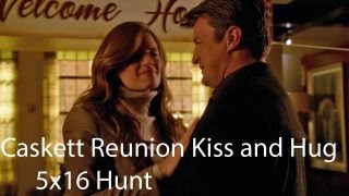 Castle  5x16 Hunt Reunion Caskett Hug and Kiss End scene HD [upl. by Helas901]