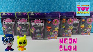 Disney Doorables Neon Glow Peek Blind Box Figure Pack Unboxing [upl. by Enicul102]