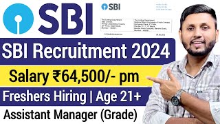 SBI Recruitment 2024  Freshers  SBI Bank New Job Vacancy  Sbi Job Vacancy 2024  Bank Jobs 2024 [upl. by Tremayne]