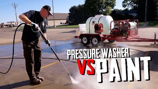 Can a Pressure Washer Remove Paint ODDLY SATISFYING [upl. by Annyrb645]