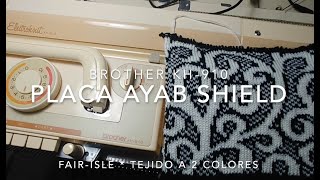 Brother KH910  AYAB FairIsle Entretejido a 2 colores [upl. by Allenod]