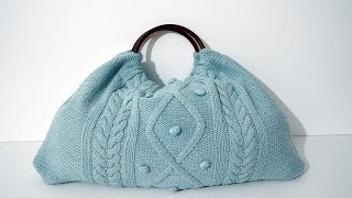 DIY How to make a sweater bag  Turn a Jumper  Sweater into Bag  Craftbrulee [upl. by Dempstor]