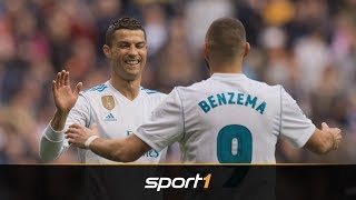 Historischer Rekord Karim Benzema überflügelt Cristiano Ronaldo bei Real Madrid  SPORT1 NEWSFLASH [upl. by Akemot482]