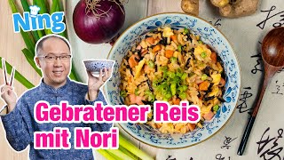 Schnell gemacht und mit einer besonderen Zutat Gebratener Reis mit Nori [upl. by Deni]