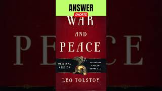 Who Wrote The Novel “War and Peace” short worldgk competitiveexams literature history russia [upl. by Neelac]