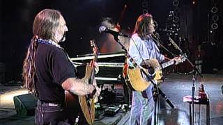 Neil Young with Willie Nelson  Four Strong Winds Live at Farm Aid 1995 [upl. by Oicirbaf]