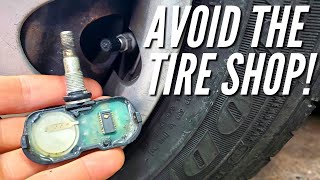 How To Replace TPMS Tire Pressure Monitoring System Sensors Without A Tire Machine [upl. by Nilsoj]