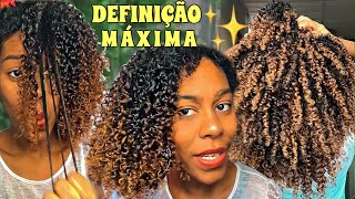 DEFINIÇÃO MÁXIMA COM PRODUTO SECRETO  muita definição no cabelo crespo cacheado [upl. by Ojyram]