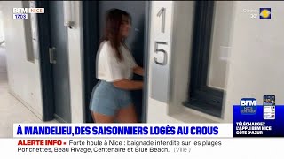 MandelieulaNapoule des saisonniers logés au Crous pour lété [upl. by Aneris]