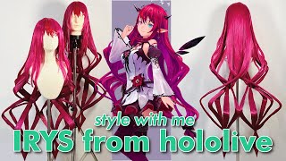 stylewithme wig styling process of IRyS from Hololive [upl. by Ylecara]