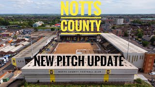 Notts County Meadow Lane ground new pitch update [upl. by Nohs755]