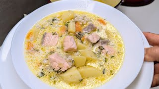 LachsSahneTraum mit zarten Gerstengraupen Schnellste und leckerste Suppe überhaupt Rezept Lachs [upl. by Lleksah]