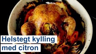 Opskrift Helstegt kylling med citron hvidløg og rodfrugter  REMA 1000 Danmark [upl. by Ciardap]