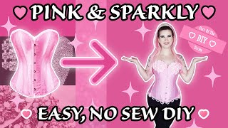 Easy NO SEW Corset DIYPlain to PRETTY and GIRLY DIY [upl. by Gabriello]