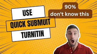 Quick submit in Turnitin for plagiarism and Ai [upl. by Wichern249]