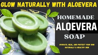 Homemade aloevera soap Skin whitening amp Skin glowing soap [upl. by Mel682]