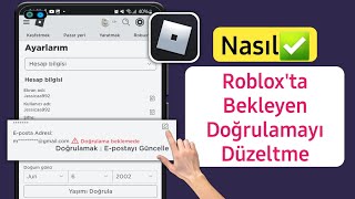 Roblox 2024te bekleyen doğrulama nasıl düzeltilir  Roblox epostası doğrulamayı bekliyor [upl. by Aihsined928]