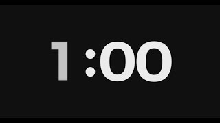 classic countdown timer  1 Minute  Silent [upl. by Cadmarr]