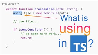 5 Error handling  Error Handling with the Using Keyword in TypeScript [upl. by Serena]