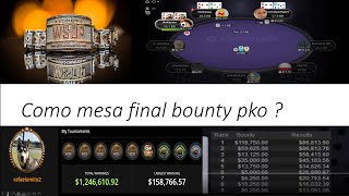 Jogando torneio poker bounty PKO  foco mesa final e ranges pre flop [upl. by Muir129]