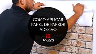 Como aplicar Papel de Parede Adesivo  STICKDECOR [upl. by Earlene]