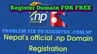 How to Register comnp domain for freeProblem Fixed [upl. by Garrity]