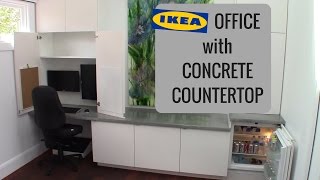 Office Workstation with IKEA Cabinets and GFRC Concrete Tops [upl. by Lorelie]