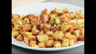 Andrew Zimmern Cooks Garlic amp Herb Croutons [upl. by Hound]