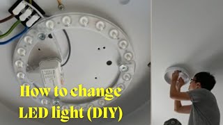 DIY Guide to change replace LED ceiling light in Singapore HDB [upl. by Tolkan360]