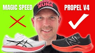 The Ultimate Showdown Asics Magic Speed 3 vs New Balance Fuelcell Propel V4 [upl. by Aelahs997]