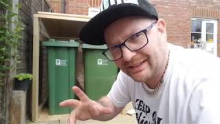 DIY WHEELIE BIN STORE  Easy to make wheelie bin storage [upl. by Easter166]