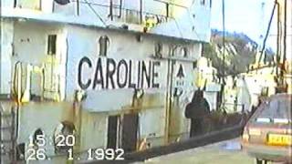 Caroline arrives in Dover from GoodWins Sands Jan 1992mpg [upl. by Lindly548]