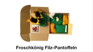 Filzen lernen  Bastelanleitung für Froschkönig Patschen aus Filzwolle 10 [upl. by Valery52]