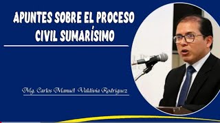 Apuntes sobre el proceso civil sumarísimo en el Perú [upl. by Ruenhs]