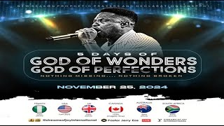 5 DAYS OF GOD OF WONDERS GOD OF PERFECTIONS  NSPPD  25TH NOVEMBER 2024 [upl. by Yknarf]