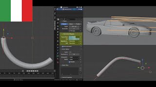 Come far apparire e scomparire una geometria su una Curve in Blender con Start and End Mapping [upl. by Ynnol]