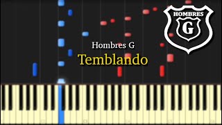 Temblando Hombres G  Piano Tutorial [upl. by Ecerahc]