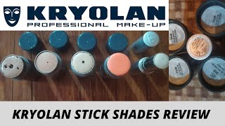 Kryolan Stick Shades Review How to use krylon stick [upl. by Cornell595]