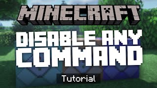 How To Disable ANY Command On Your Minecraft Server [upl. by Oitaroh]