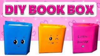 Origami paper Book box  How to make paper desk organizer 📚📚 [upl. by Cedric]