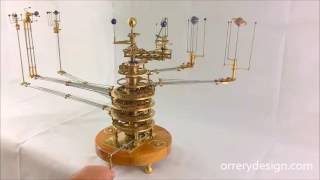 The Nine Planet Genesis Orrery with orbiting moons [upl. by Modnarb]